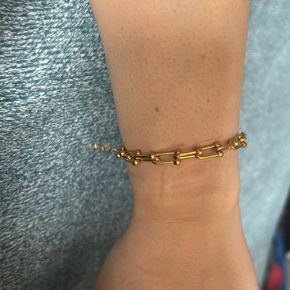 Stainless steel hardware bracelet